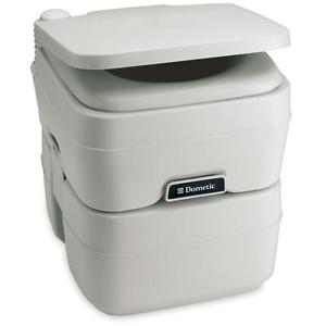 Dometic - 965 MSD Portable Toilet 5.0 Gallon Platinum - Comfortable & Secure