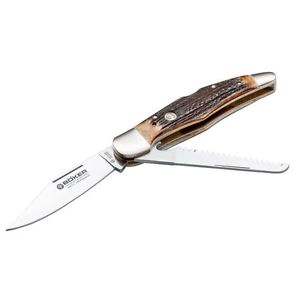 Böker das gigantische  Jagdmesser Duo Jagdtaschenmesser Hirschhorn Klinge 440C
