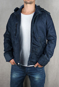 G-Star Veste Denim Neuf Comic à capuche JKT Frontière denim Taille L