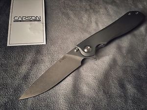 Carson Lab Megalodon Taschenmesser S35VN Stahl Titan Flipper kein Real Steel