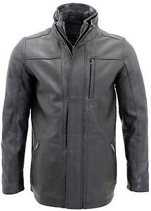 Pour Hommes Classique Chaude Noir Veste Motard En Cuir