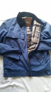 BARBOUR Cire Veste Hommes bleu Motif tartan intérieur Gr. L NEUF