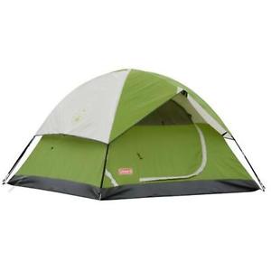 Coleman Sundome 3 Sleeping Tent - Rainfly Setup Covers The Doors & Windows