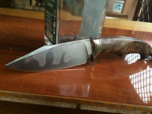 custom bowie hunter messer knife mit hamon