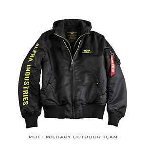 Alpha Industries MA-1 D-TEC SE Veste, noir, jaune, limette, Capuche, 133104