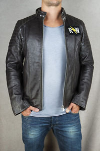 G-Star Veste En Cuir Aviateur cuir JKT Road cuir Taille L