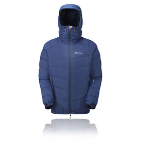 Montane Cerro Down Mens Blue Water Resistant Windproof Hooded Warm Jacket Top