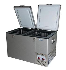 NATIONAL LUNA 72LT DOUBLE DOOR FRIDGE & FREEZER (S'STEEL) - NLR72S