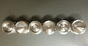 Stainless 316L (6) 1.375" OD Dry Storage Cups D Cell Maglite dry crushproof