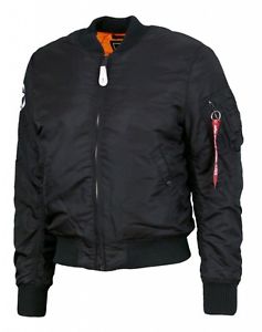 Alpha Industries Homme Veste bomber MA-1 VF Armée Noir
