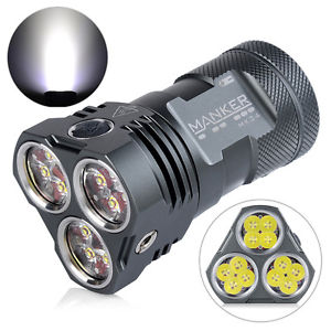 MANKER MK34 12-XP-G3 LED 7-Mode 8000lm Cool White Flashlight