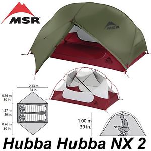 MSR HUBBA HUBBA NX Tente Athlétisme 2 Places de voyage Moto Randonnée 06204