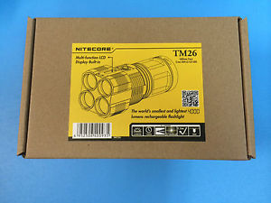 NITECORE TM26 QuadRay 4x Cree XM-L2 U3 4000 Lumens Flashlight+Charger