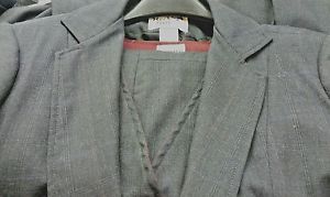 Reed Hill Saddleseat Ld 3p suit Navy Plaid Wool  Blend size 14 - MADE IN USA