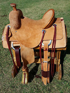 15" Johnny Scott Ranch Roping Saddle (Made in Texas)