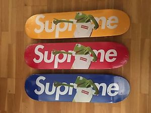 SUPREME x TERRY RICHARDSON KERMIT Skateboard deck set all 3 from 2008 very rare!