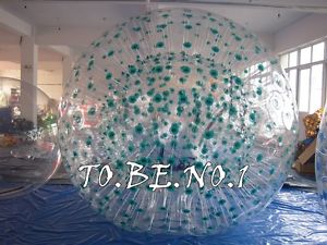 2.8*2.0M Green Inflatable Zorb ball Zorbing Human Hamster ball Hydro Zorb 1.MM