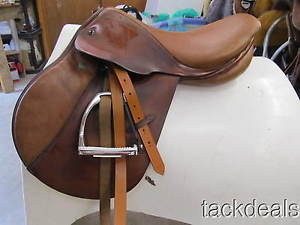 Stubben Edelweiss Close Contact Jumping Saddle 17" Short Flap 31 Tree Used
