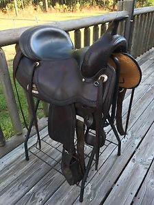 Chocolate Brown Circle Y Western Saddle