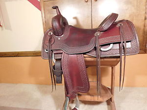 Vinton Ranch Cutter Bowden Western Saddle  EUC - herman oak leather single owner