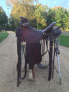 wade ranch roping saddle 16.inch
