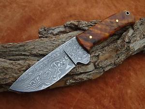 Jagd Messer, Stabilisiertes Holz, Wasserfest Torsion Muster.