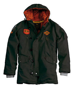 Alpha Industries Airborne Capuche Parka Veste D'hiver Pour Hommes Manteau