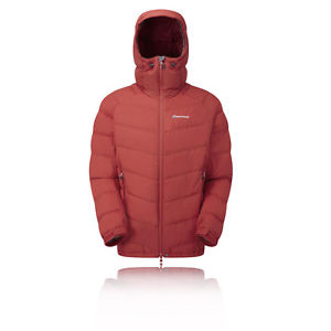 Montane Cerro Down Mens Red Water Resistant Windproof Warm Hooded Jacket Top