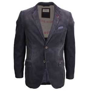 Camel active Hommes Loisirs Velours Veste de costume bleu marine Used Look 4+61