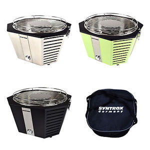 Syntrox Grill to Go de table sans fumée avec Sac transport, à charbon Ø33cm