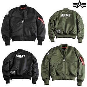 Alpha Industries Hommes Veste MA-1 VF De L'armée MA1 TT Bomber S M L XL XXL