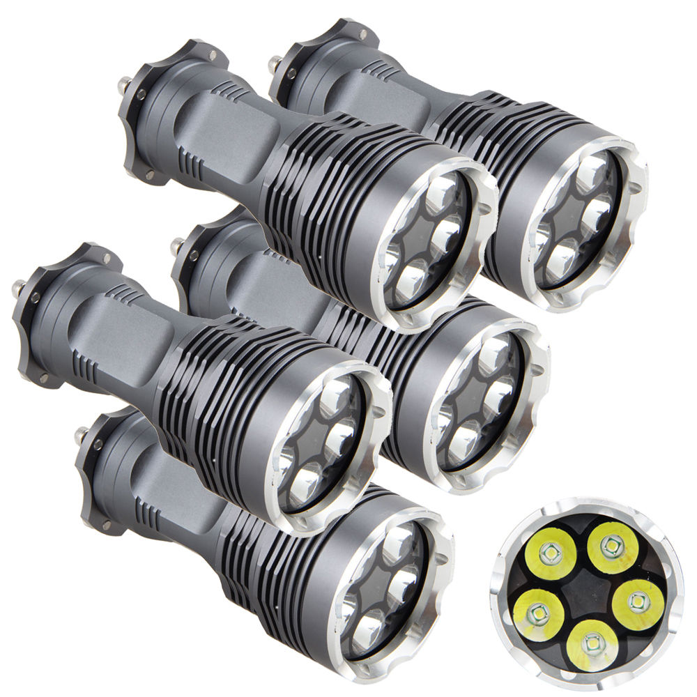 Rechargeable Portable 5xCREE XML T6 LED 10000LM Flashlight Torch Ligh 4x18650