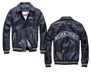 CORDON Sport BERLIN Victoria Veste En Cuir Pour Hommes Véritable noir NEUF