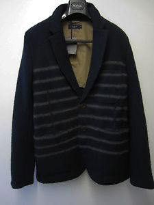 Paul Smith "JEANS" Bleu Manteau Laine Taille M Aisselle Aisselle 54.6cm