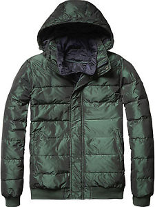 Scotch&Soda Veste bomber avec capuche Veste D'hiver Homme NEUF gr. M vert