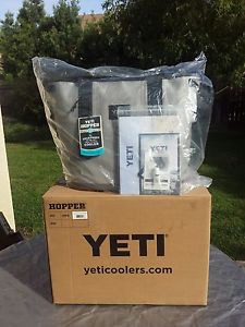 YETI Hopper 30 QT Soft Side Cooler YHOP30 Fog Gray/Tahoe Blue