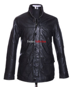 Collin Noir Pou Hommes Chic Décontracté Style Safari