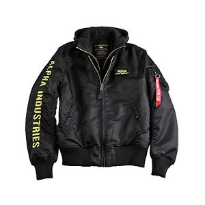 ALPHA INDUSTRIES MA-1 D-TEC SE NOIR CITRON VERT