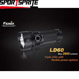 Fenix LD60 2800 Lumens 3*CREE XM-L2 U2 6 Mode 18650/CR123A search LED Flashlight
