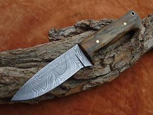 Jagd Messer, Stabilisiertes Holz, Wasserfest Torsion Muster.