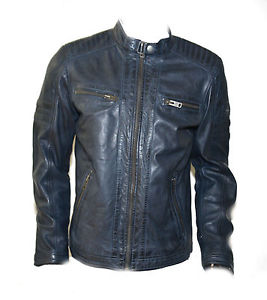 MOLLTAN Veste en cuir pour hommes/veste en cuir/veste CHENNAI Agneau Trendy