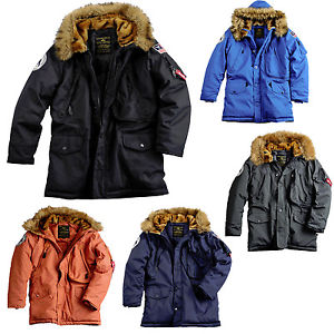 Alpha Industries Polar Veste Veste d'hiver Hommes Manteau Parka S-3XL