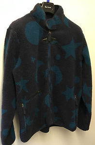 Paul Smith "JEANS" Bleu Lune & Étoiles Manteau Taille L Aisselle Aisselle 57.1cm