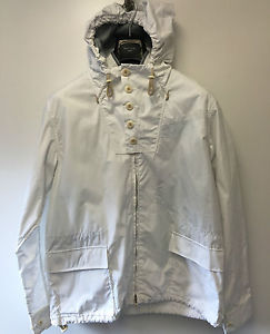 Paul Smith IMPERMÉABLE VESTE CAPUCHE en blanc Taille L Aisselle Aisselle 61cm