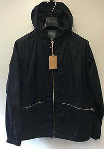 Paul Smith IMPERMÉABLE VESTE CAPUCHE en bleu marine Taille M Aisselle 58.4cm
