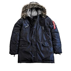 ALPHA INDUSTRIES N3-B R REP. BLEU PARKA EN IRIDIUMTEX AVEC CAPUCHE