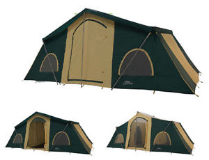 NEW Trek Tents 249 Polyester Taffeta 12 Person 10' x 20' Cabin Tent w/ Rain Fly