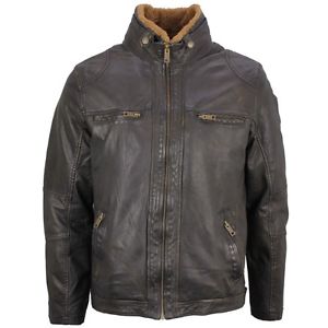 Camel active Homme Pilotes Veste en cuir veste en cuir Used Look 5214F 031