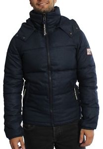 Superdry Veste d'hiver Homme DECROMPESSION PUFFER Bleu Sombre En épi