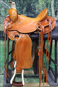 RS106BG-F HILASON WESTERN LEATHER BIG KING WADE RANCH COWBOY ROPING SADDLE 17"